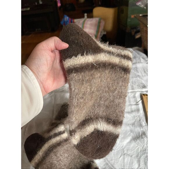 Vintage Icelandic wool thick mukluk liners boot liners ski lodge slippers. No si - Picture 6 of 8